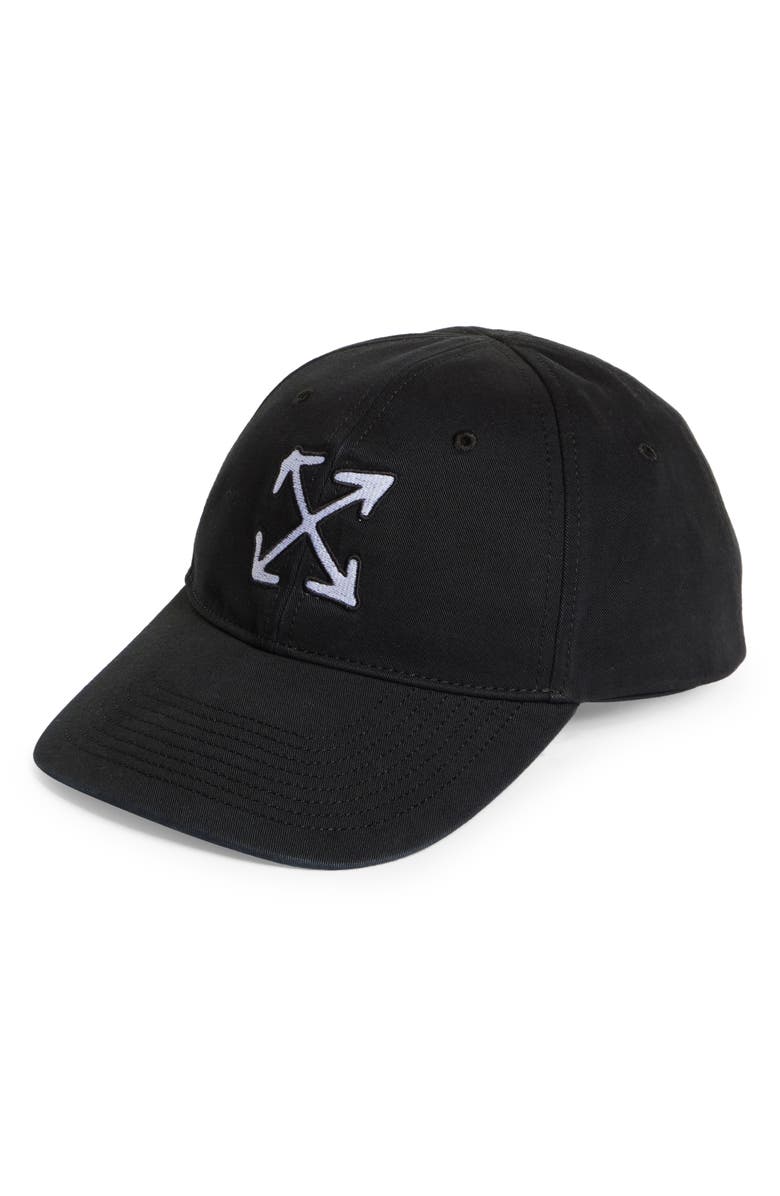 Off-White Embroidered Arrow Painter Baseball Cap, Main, color, 