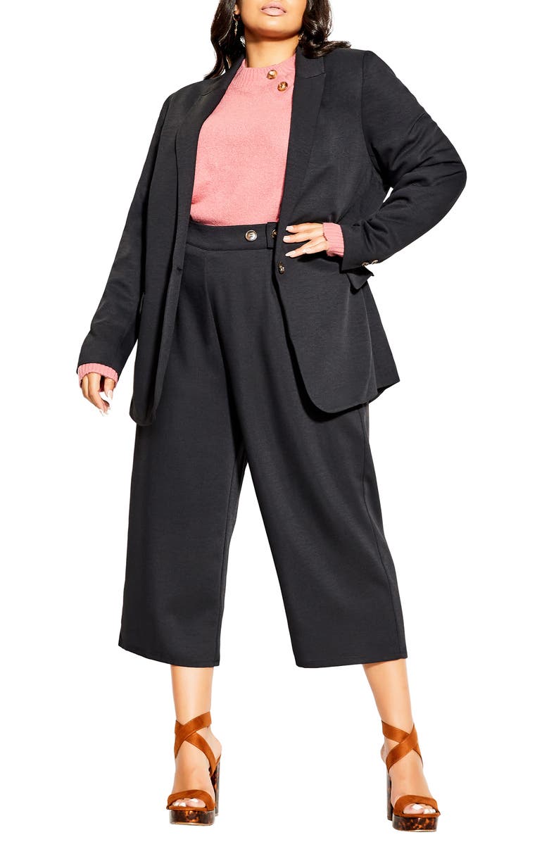 City Chic One-Button Blazer, Main, color,