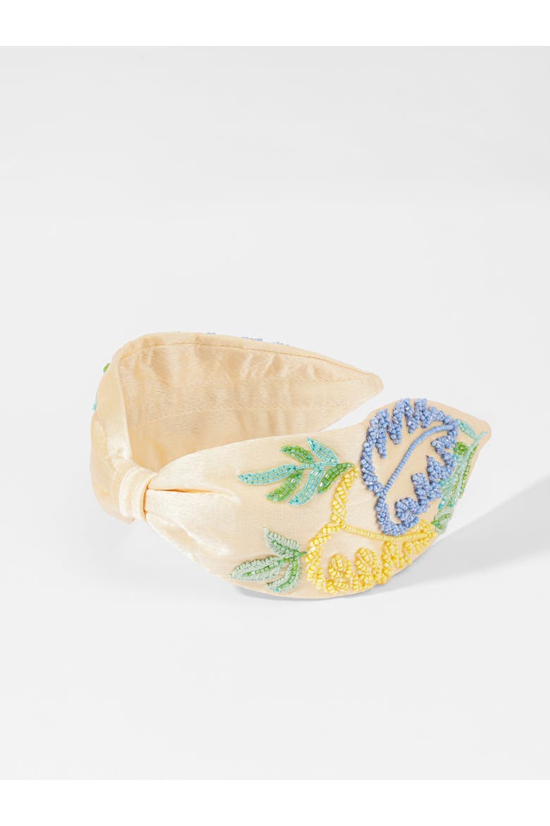 Summer Leaf Knotted Headband, Alternate, color, Yellow