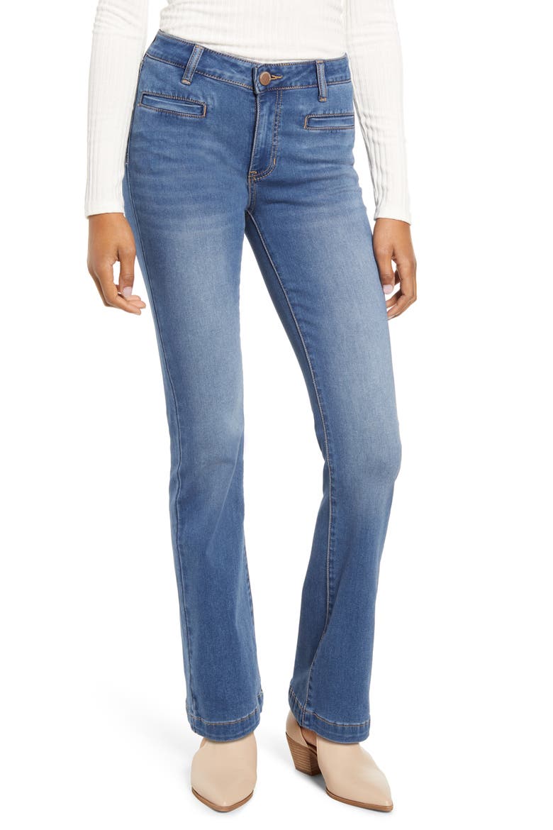 Kate Flare Jeans, Main, color, MEDIUM WASH
