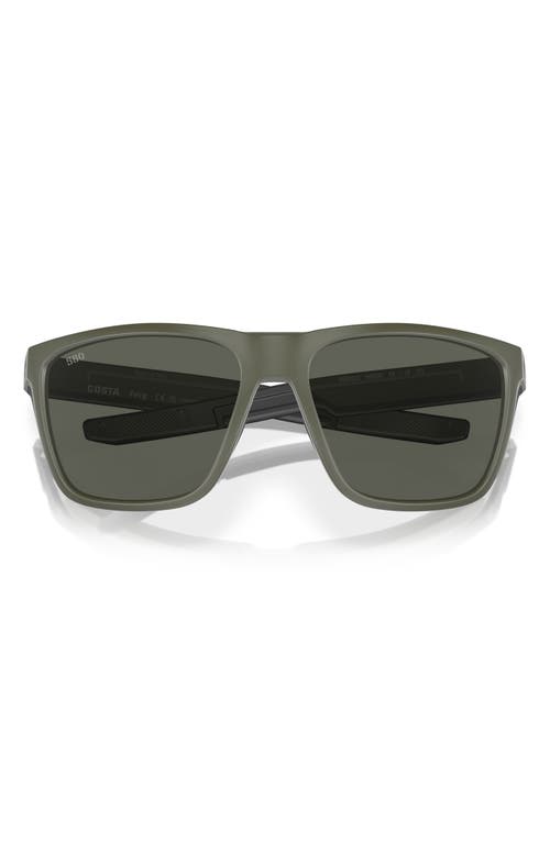 Costa Del Mar 62mm Polarized Square Sunglasses In Black
