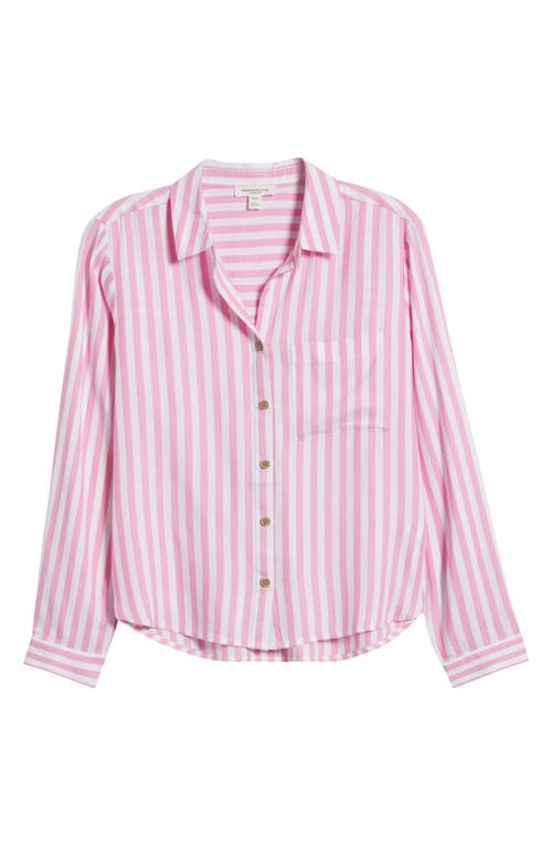 BEACHLUNCHLOUNGE BEACHLUNCHLOUNGE CANDACE STRIPE BUTTON-UP SHIRT 