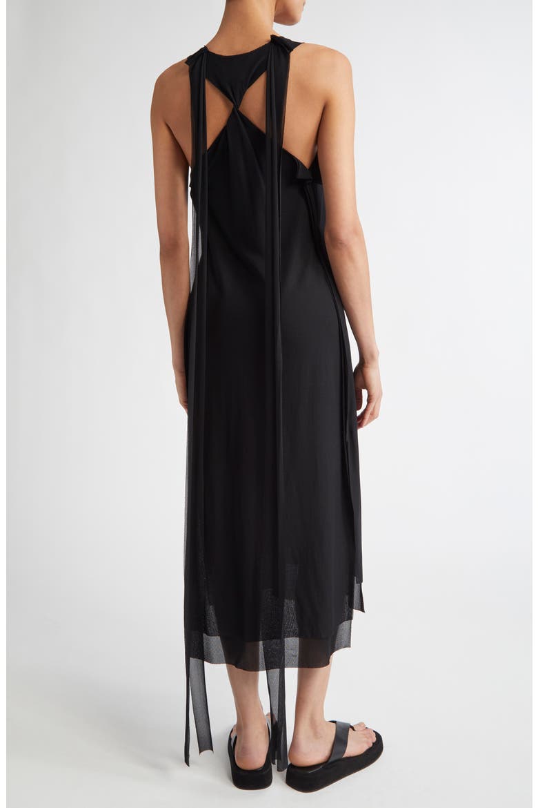 Tiered Sheer Tank Dress, Alternate, color, BLACK