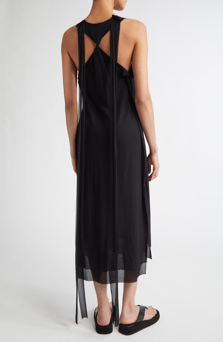 SETCHU Tiered Sheer Tank Dress, Alternate, color, Black