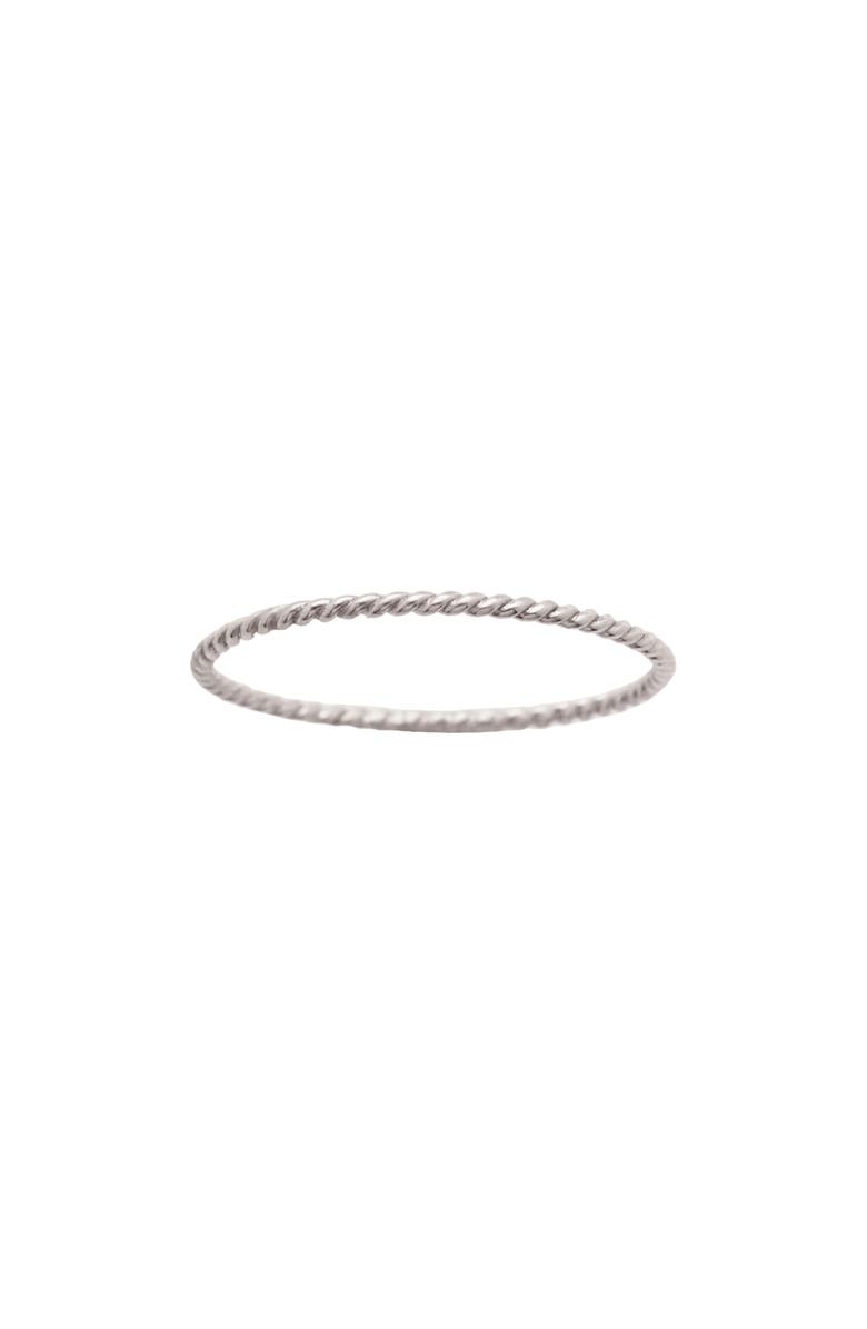 MADE BY MARY Twisted Stacking Ring, Main, color, Silver