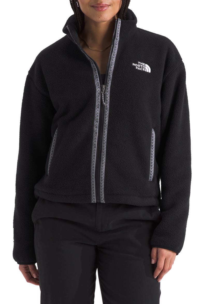 Fleeski High Pile Fleece Full Zip Jacket, Main, color, TNF BLACK