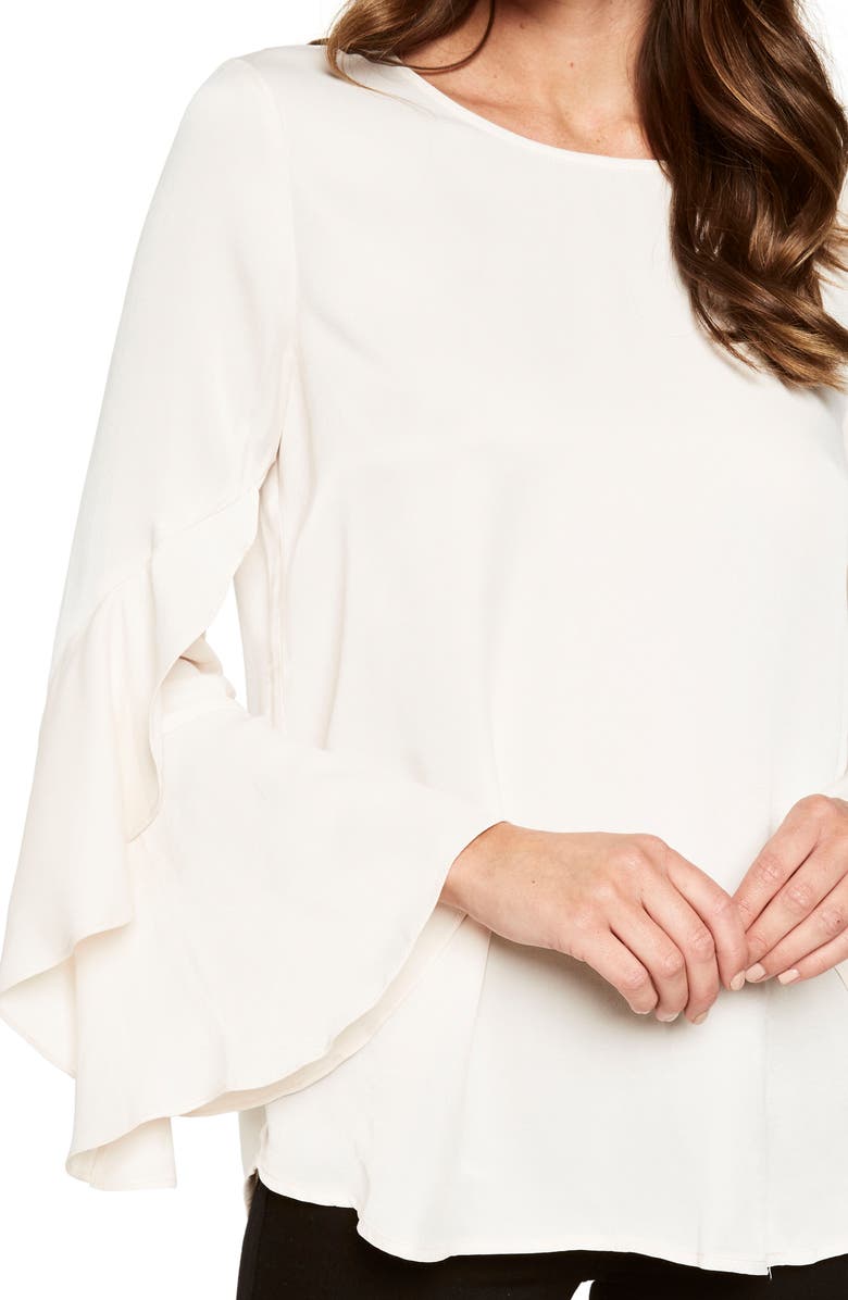 Bardot Bell Sleeve Top, Alternate, color, 