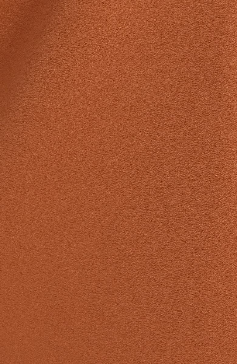 AK ANNE KLEIN Pleat Popover Top, Alternate, color, Cedar Spice