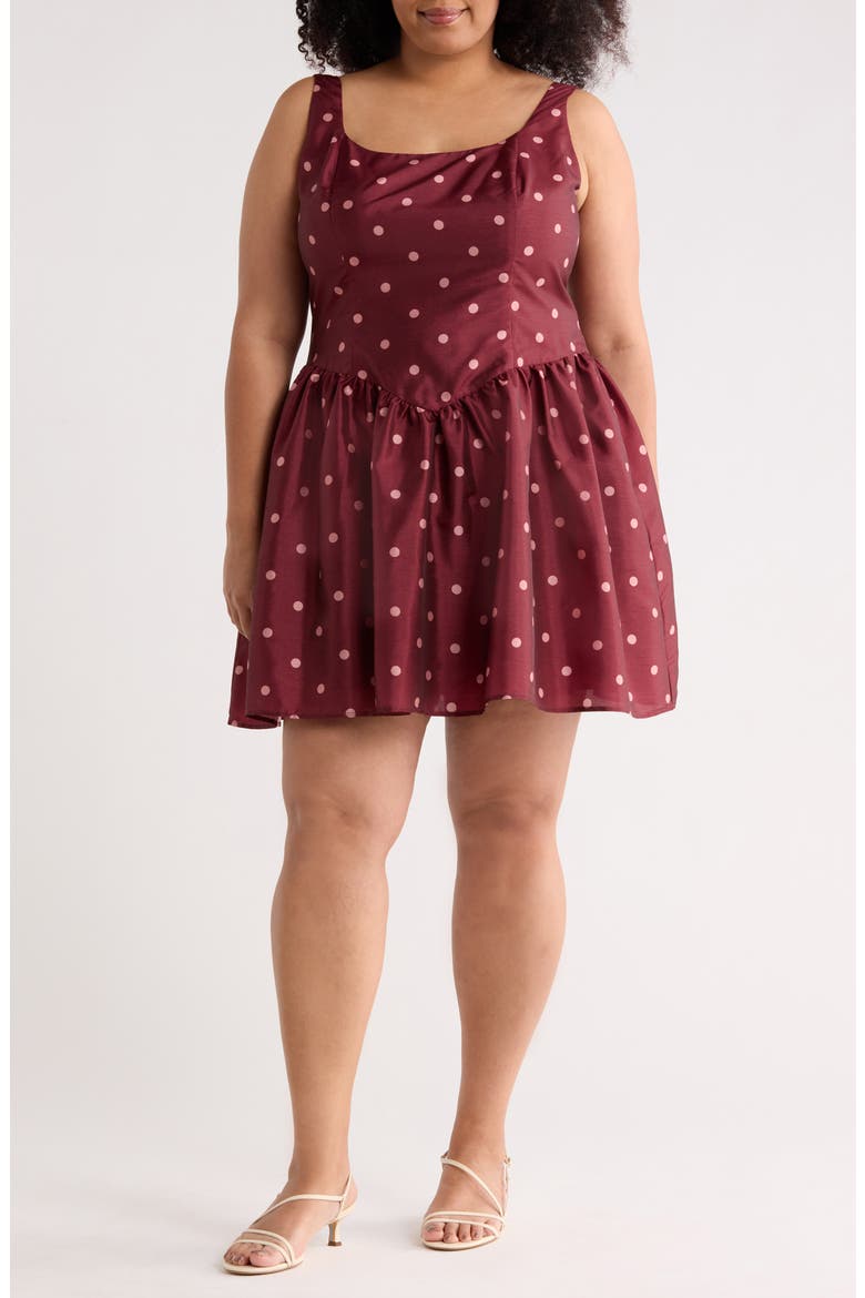 Soleil Cocktail Dress, Main, color, POMEGRANATE