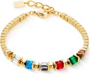 COEUR DE LION Sparkling Cubes Fusion Chain Gold Bracelet