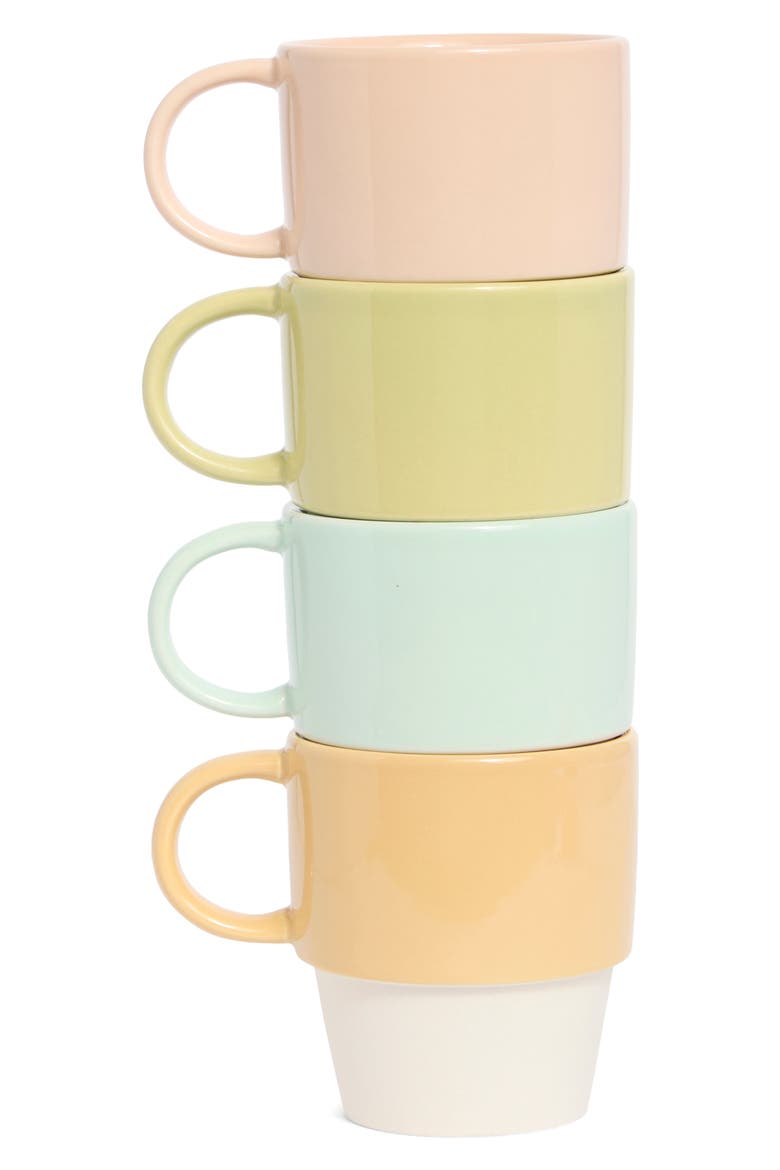 Flora Set of 4 Nesting Mugs, Alternate, color, NO COLOR