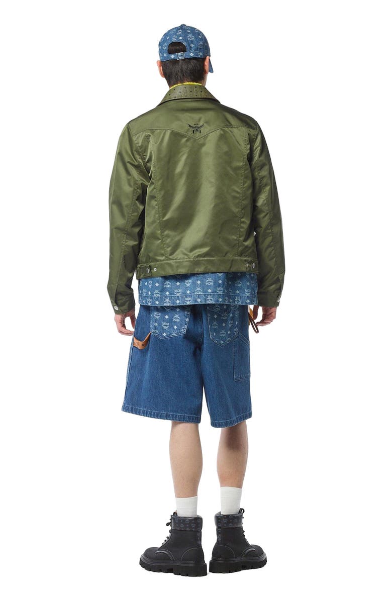 MCM Jacket in ECONYL<sup>®</sup> and Monogram Print Leather, Alternate, color, 