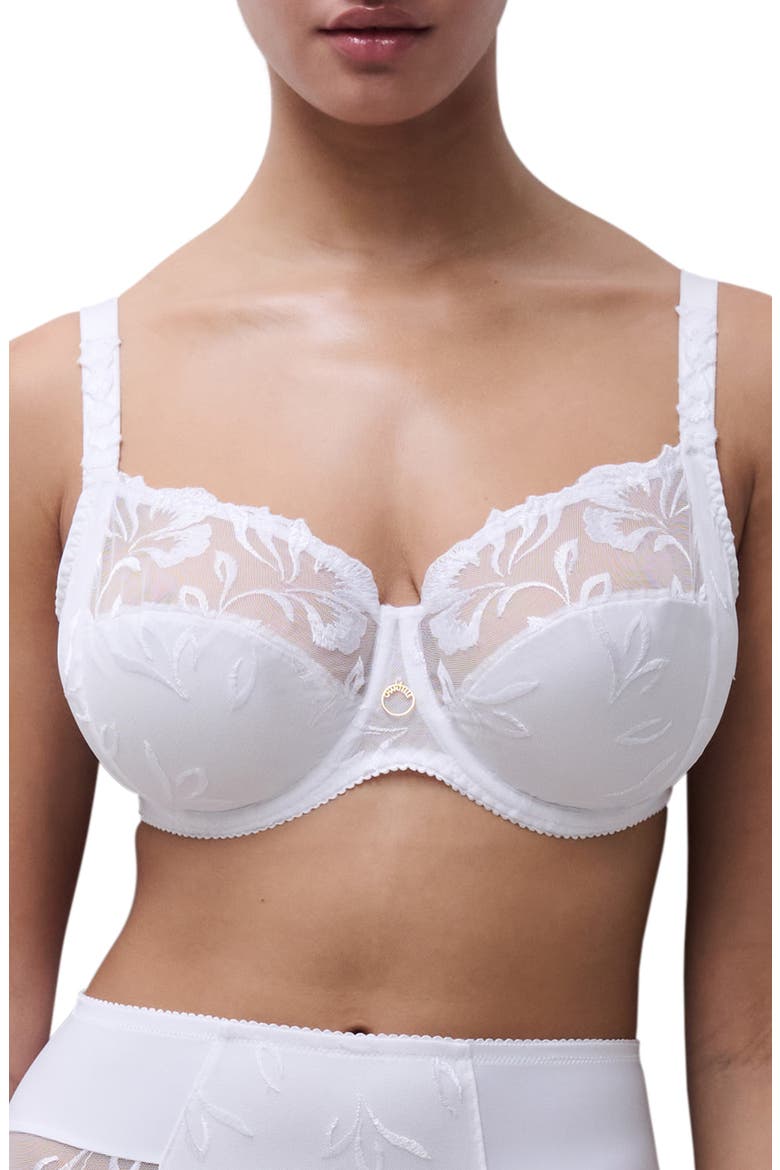 Majestic Unlined Full Coverage Bra, Main, color, WHITE