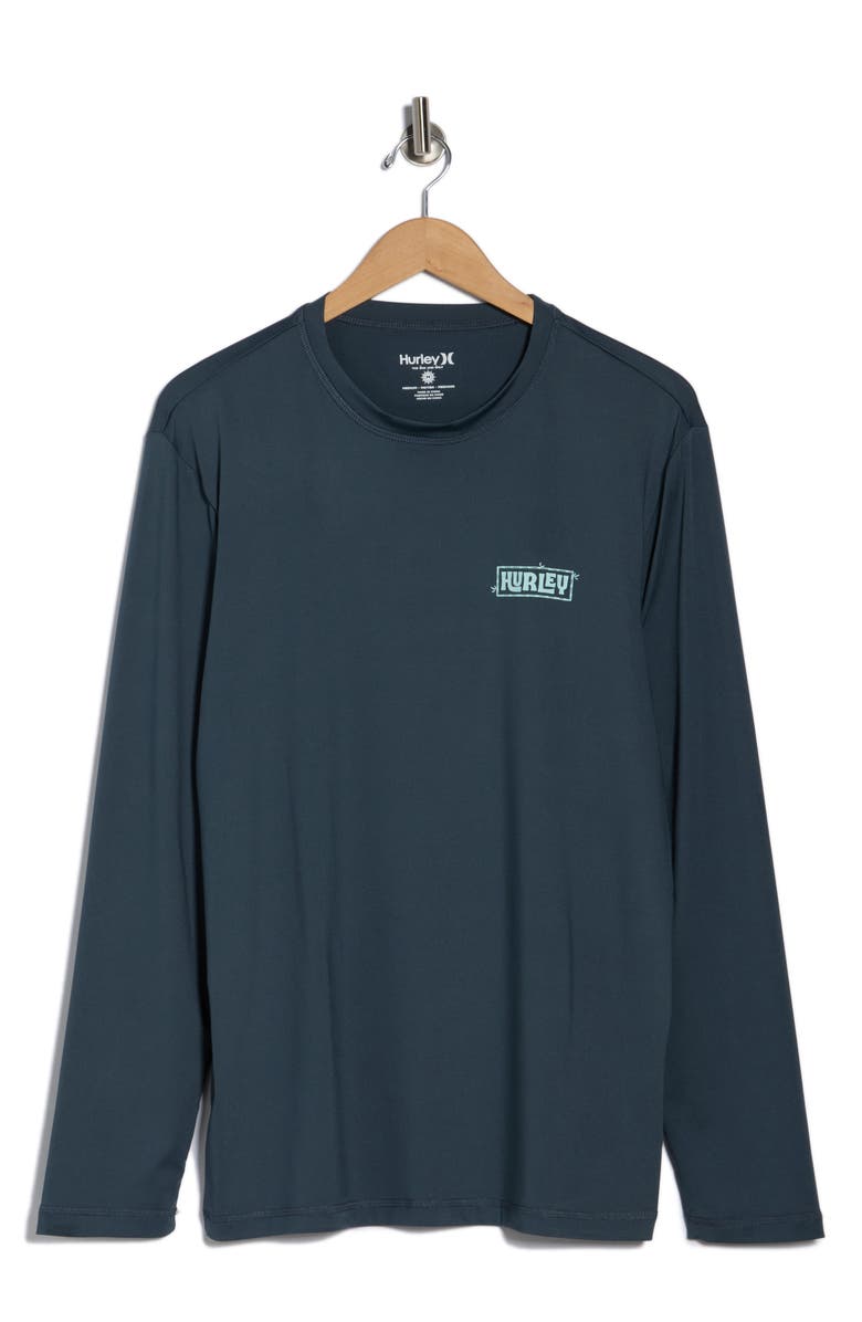 Hurley Island Vibes Long Sleeve Sunshirt, Alternate, color, Destroyer