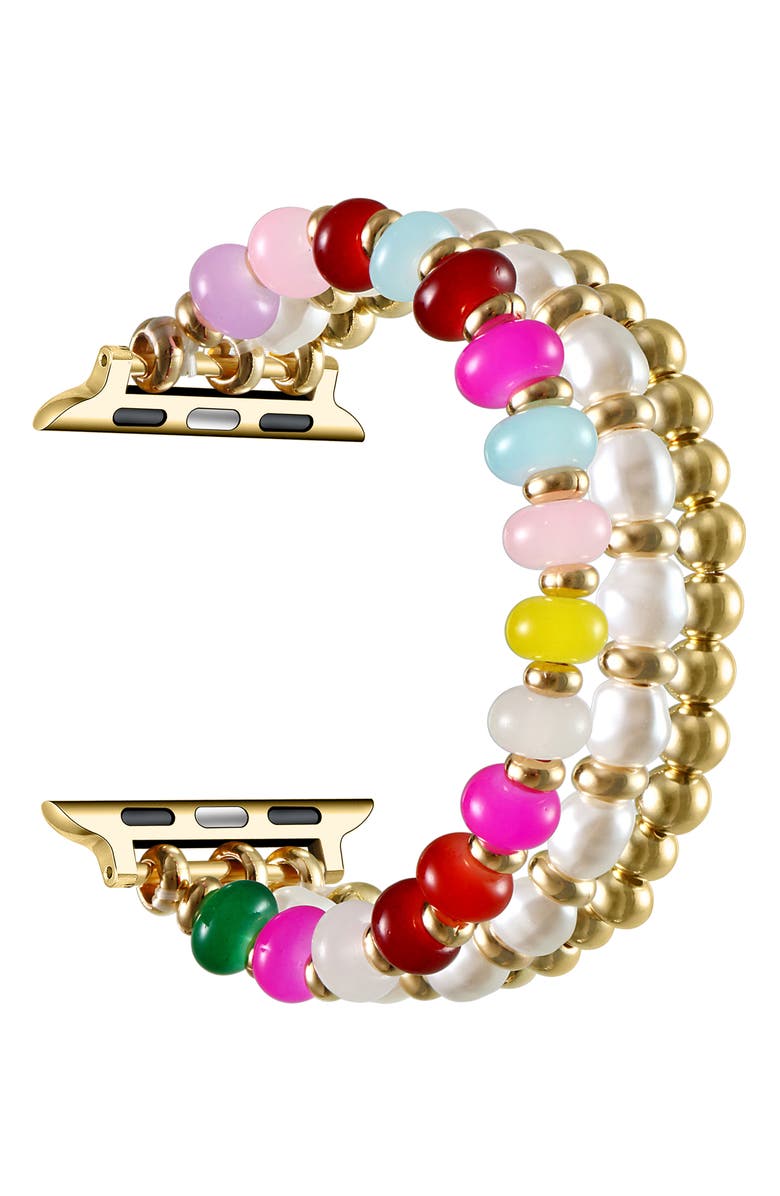 Posh Tech Jasmine Beaded Apple Watch<sup>®</sup> Watchband, Alternate, color, 