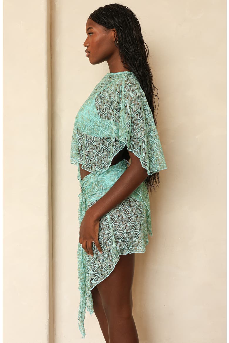 Juice Cafe Poncho, Alternate, color, Aruba Blue