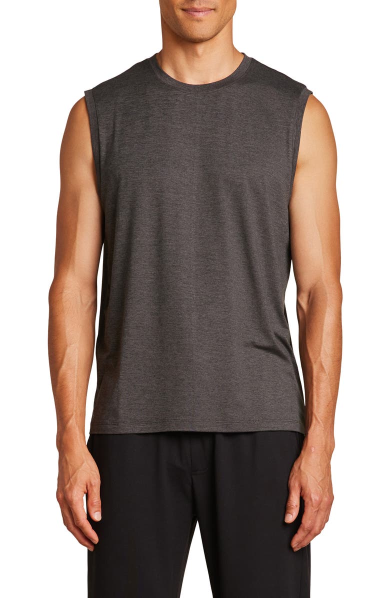 Barefoot Dreams<sup>®</sup> Malibu Collection<sup>®</sup> Butterchic Muscle T-Shirt, Main, color, Heather Carbon