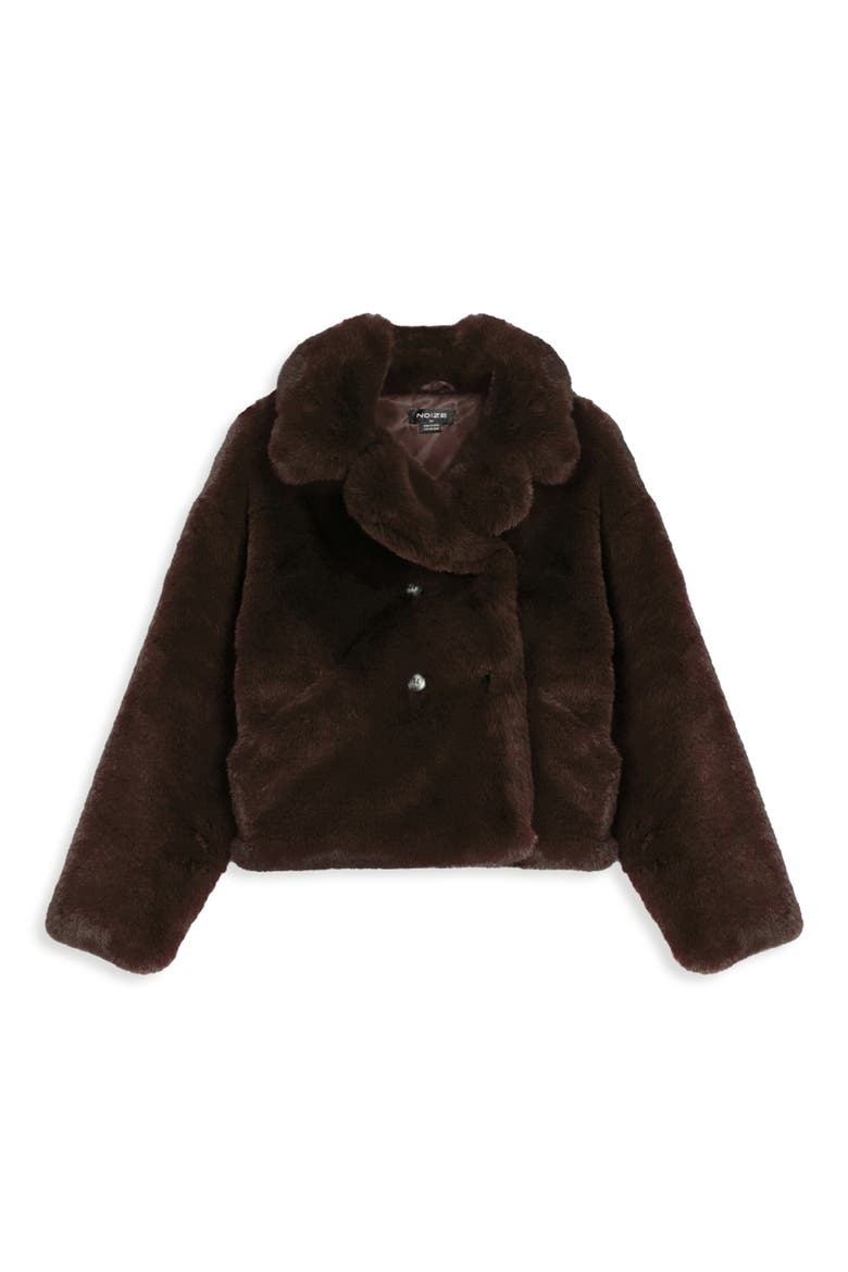 Push Faux Fur Coat, Alternate, color, COFFEE