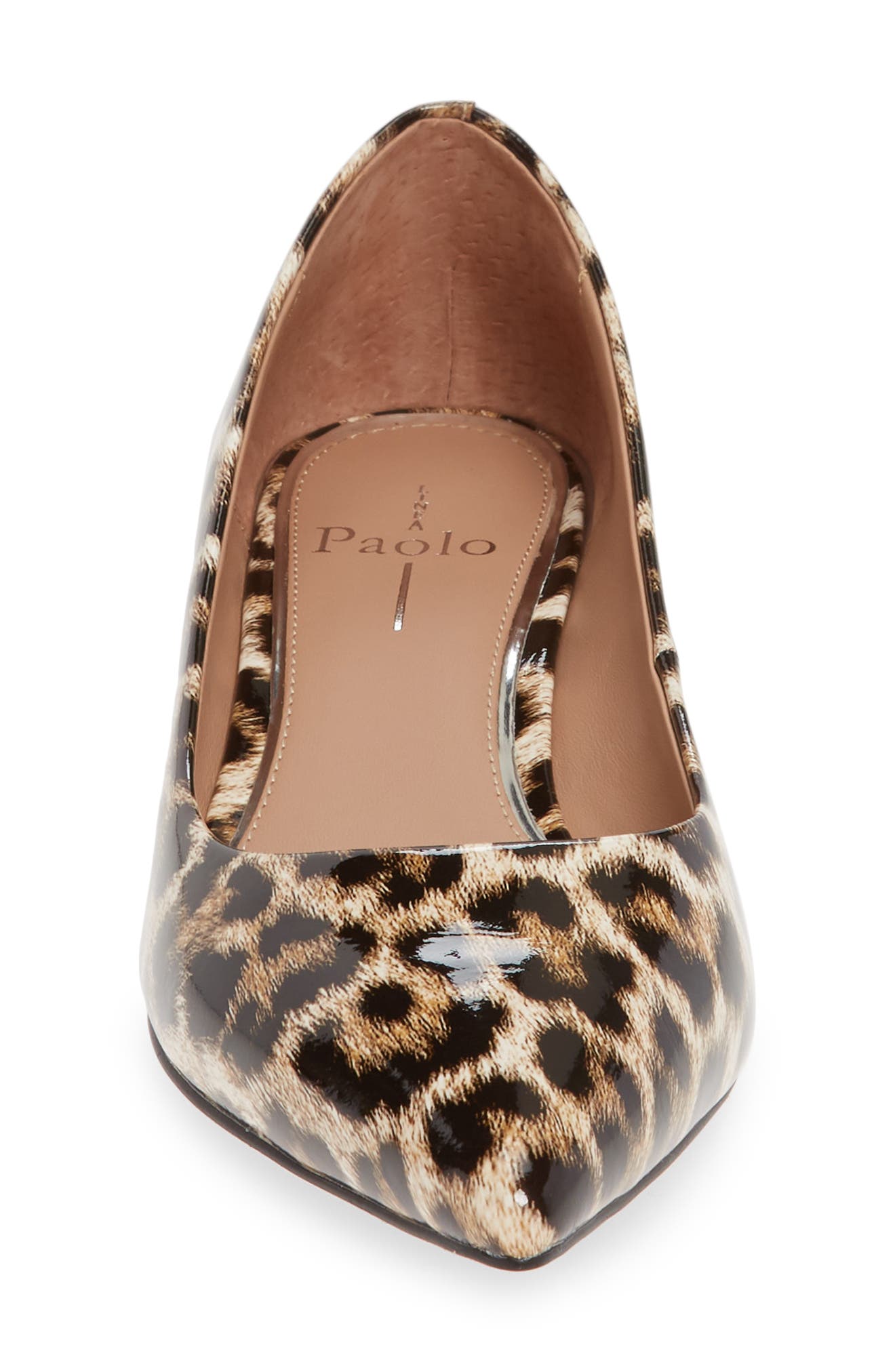 Bellini Pump, Alternate, color, TAN BLACK PATENT LEATHER