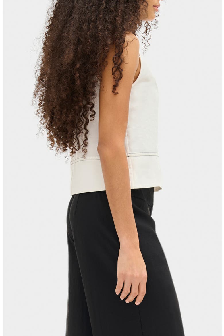 Susan Organic Cotton Blend Swing Top, Alternate, color, WHITE