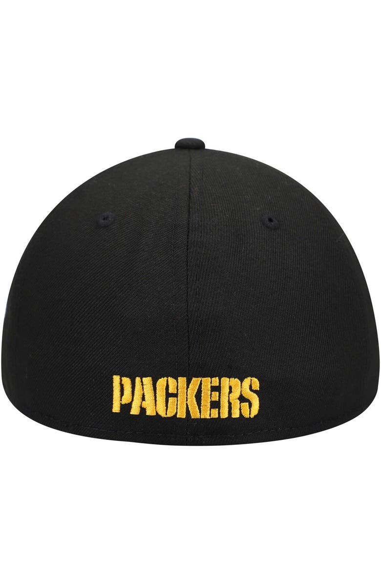 New Era Men's New Era Black Green Bay Packers Omaha Low Profile 59FIFTY Fitted Hat, Alternate, color,