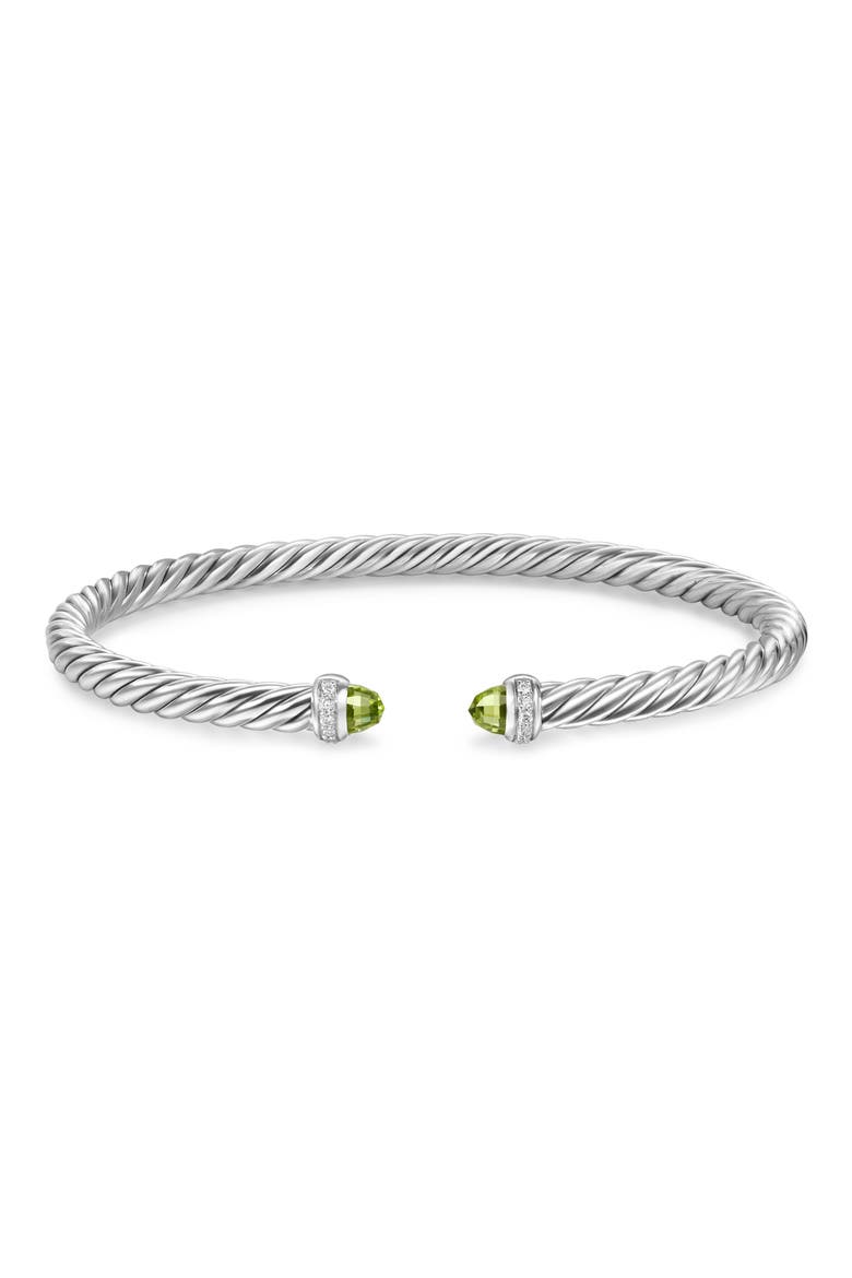 Classic Cablespira® Bracelet, 4mm, Alternate, color, PERIDOT