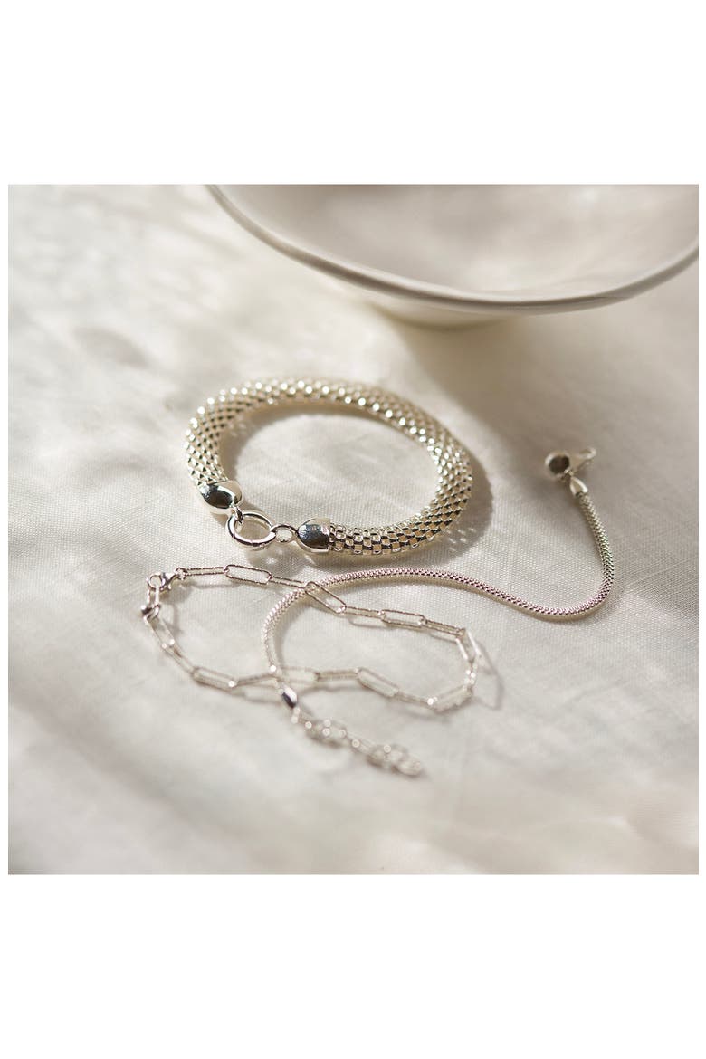 Heirloom Woven Fine Chain Bracelet, Alternate, color, SILVER