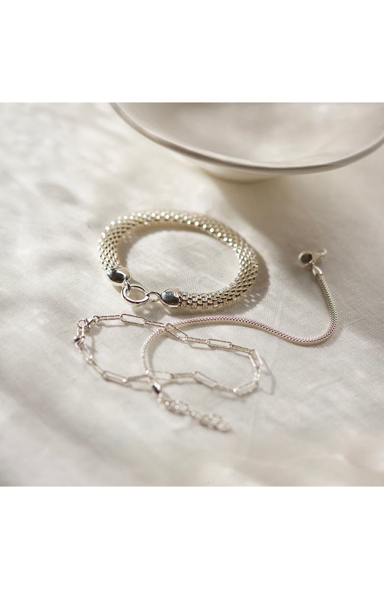 Monica Vinader Heirloom Woven Fine Chain Bracelet, Alternate, color, Silver