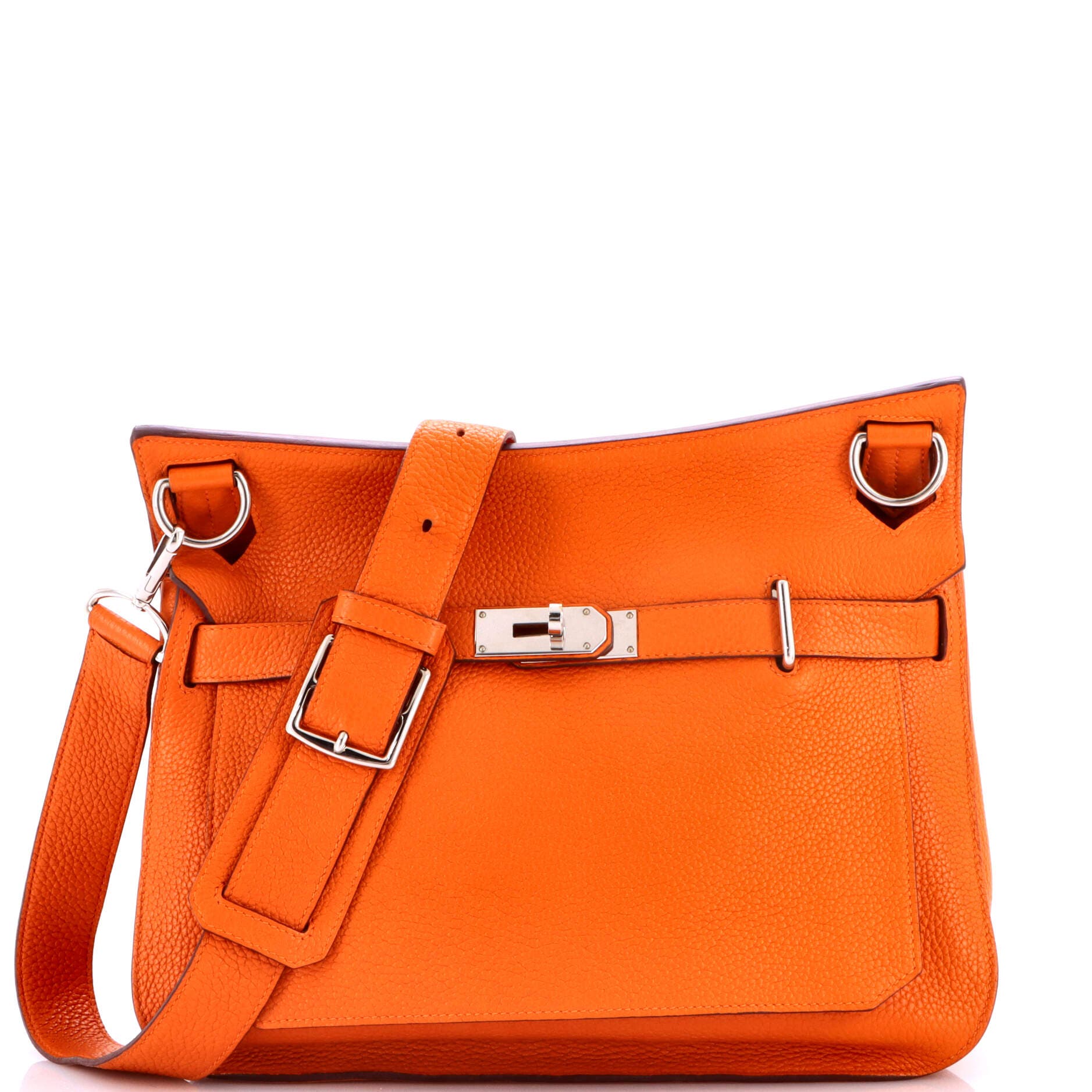 Pre-Owned Hermes Jypsiere Bag Clemence 34, Main, color, Orange H