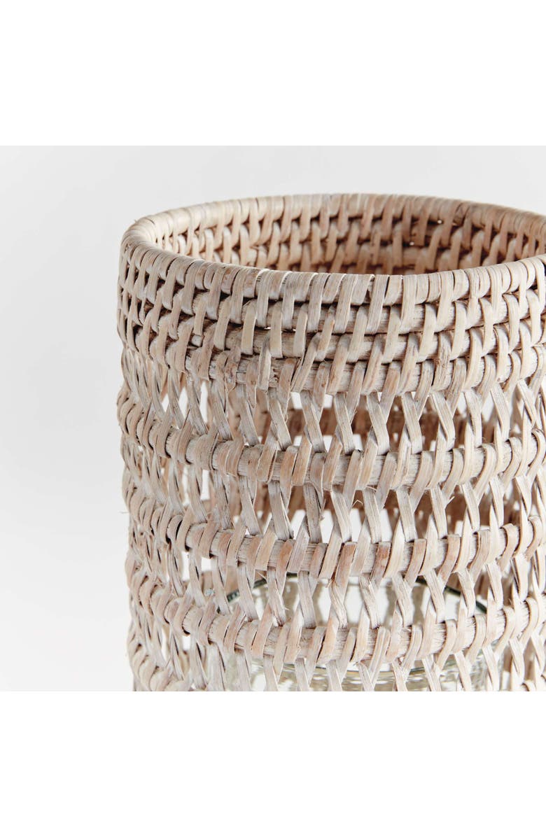 Napa Home & Garden Burma Rattan Hurricane, Alternate, color, White