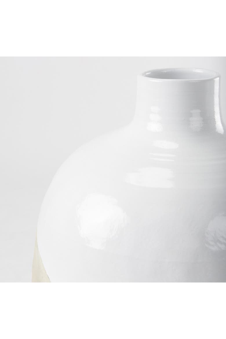 Amos Blocked Ceramic Floor Vase, Alternate, color, White