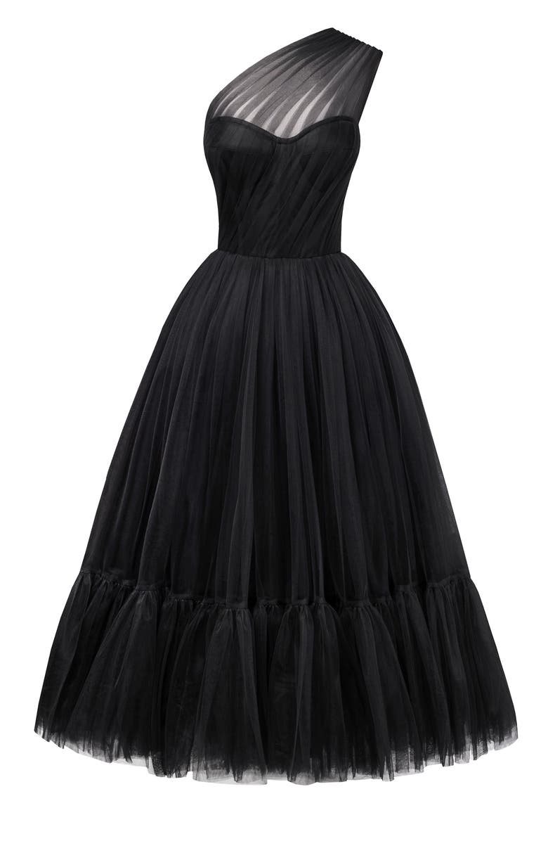 Milla One-Shoulder Cocktail Tulle Dress, Main, color, 
