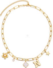 Adornia Initial Charm Pendant Necklace