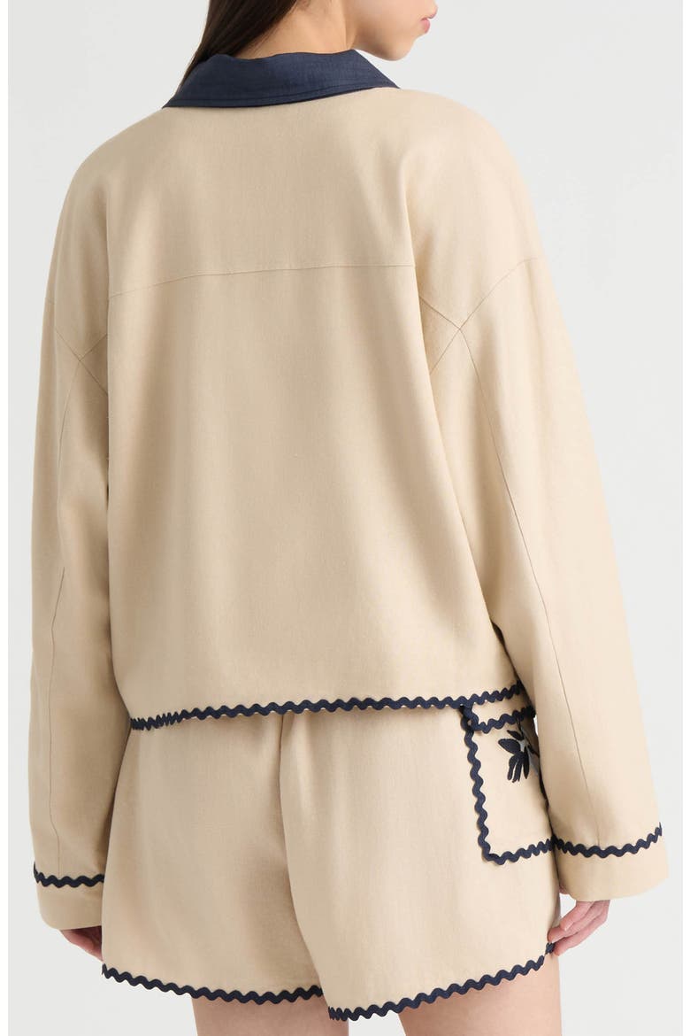 Floral Embroidered Jacket, Alternate, color, NATURAL
