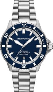 Emporio Armani Sea Explorer Bracelet Strap Automatic Diving Watch, 42.5mm
