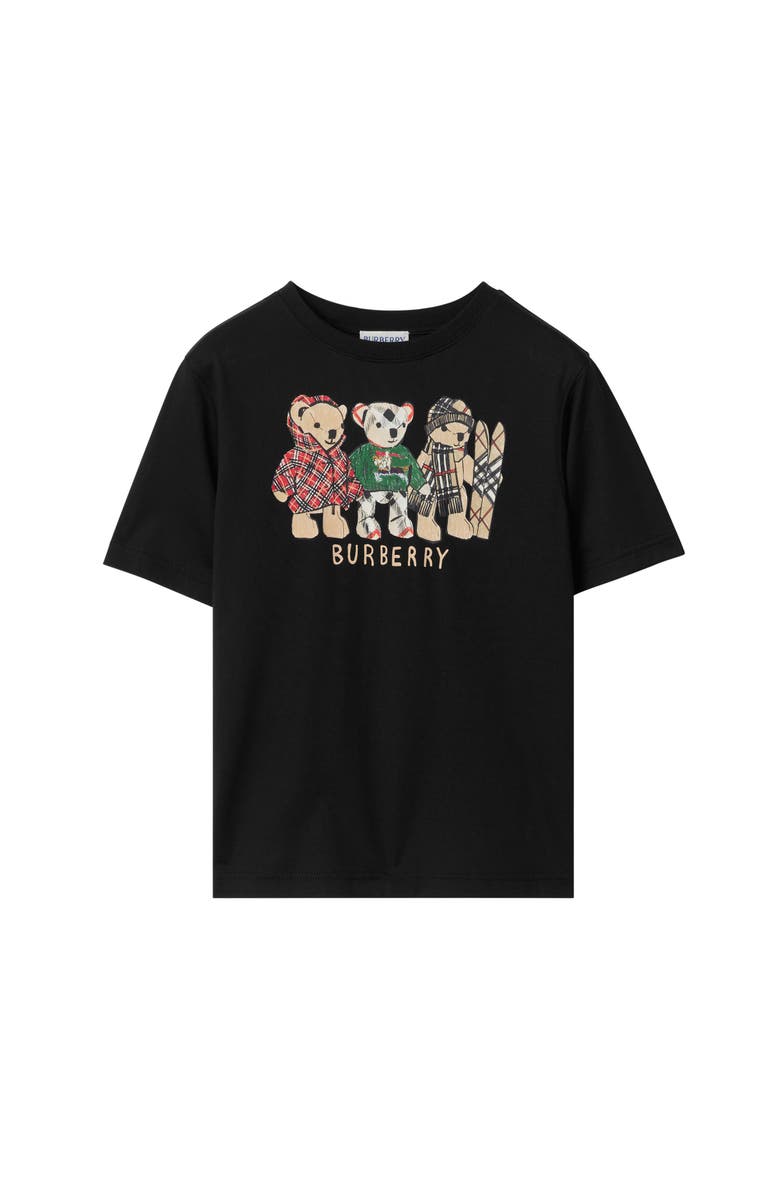 Burberry Thomas Bear and Friends Cotton T-shirt, Main, color, Black
