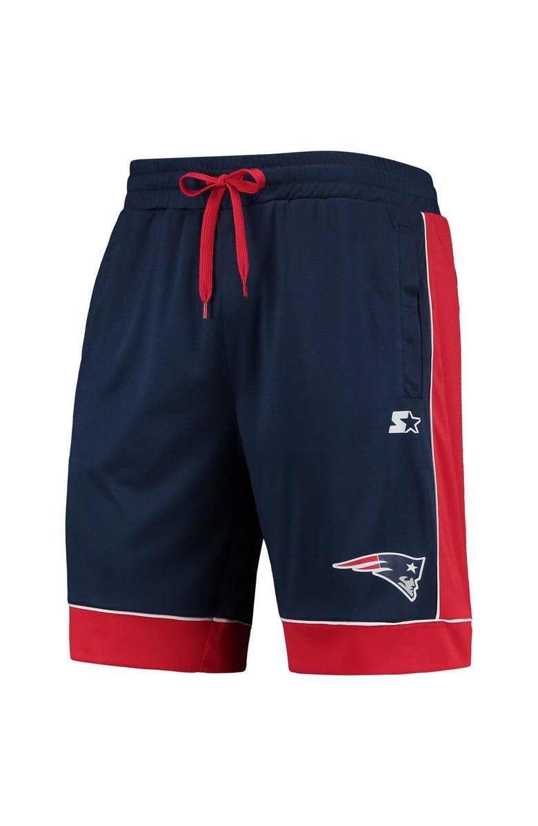 STARTER Men's Starter Navy/Red New England Patriots Fan Favorite Fashion Shorts, Alternate, color, Navy