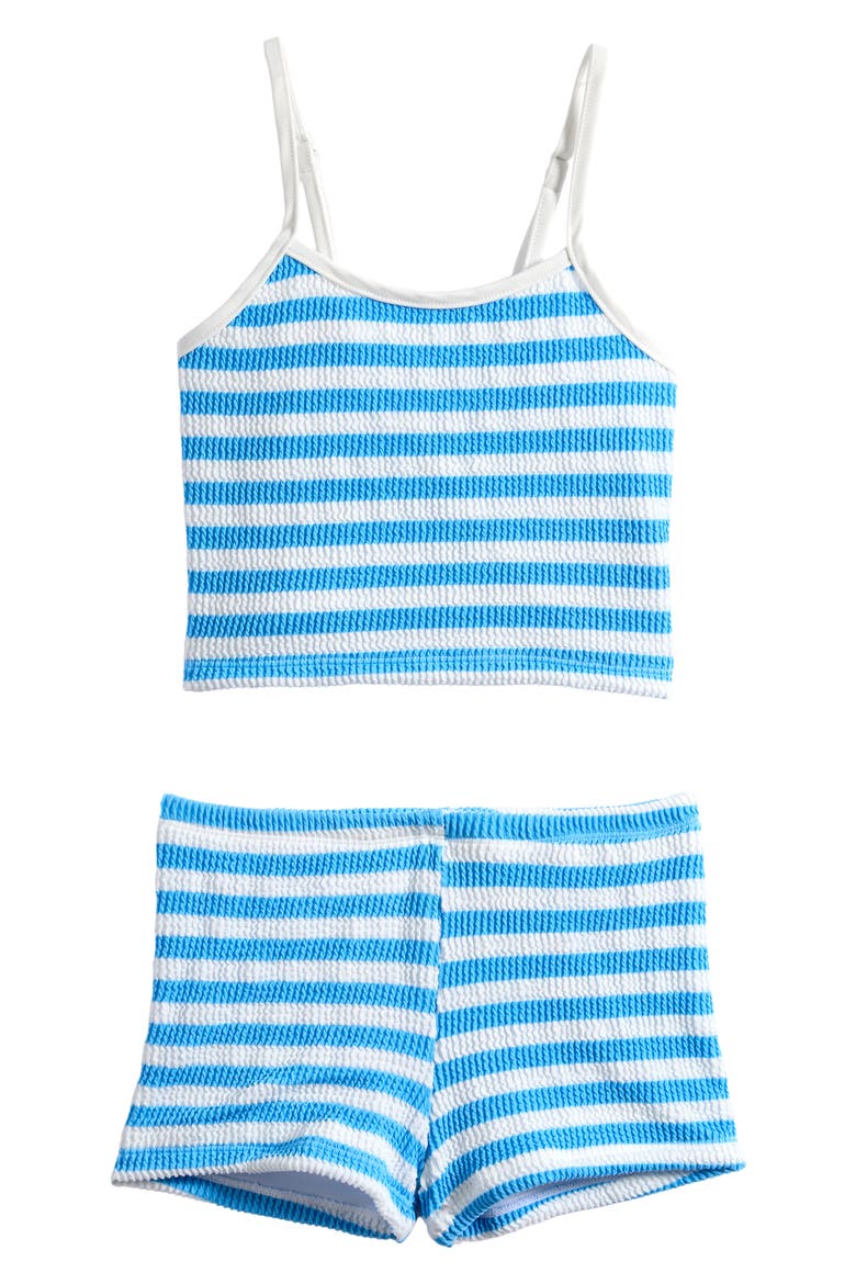 Kids' Textured Two-Piece Swimsuit, Main, color, POWDER BLUE