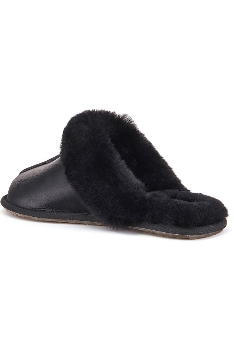 Australia Luxe Collective Genuine Shearling Mule Slipper, Alternate, color, Satin Black