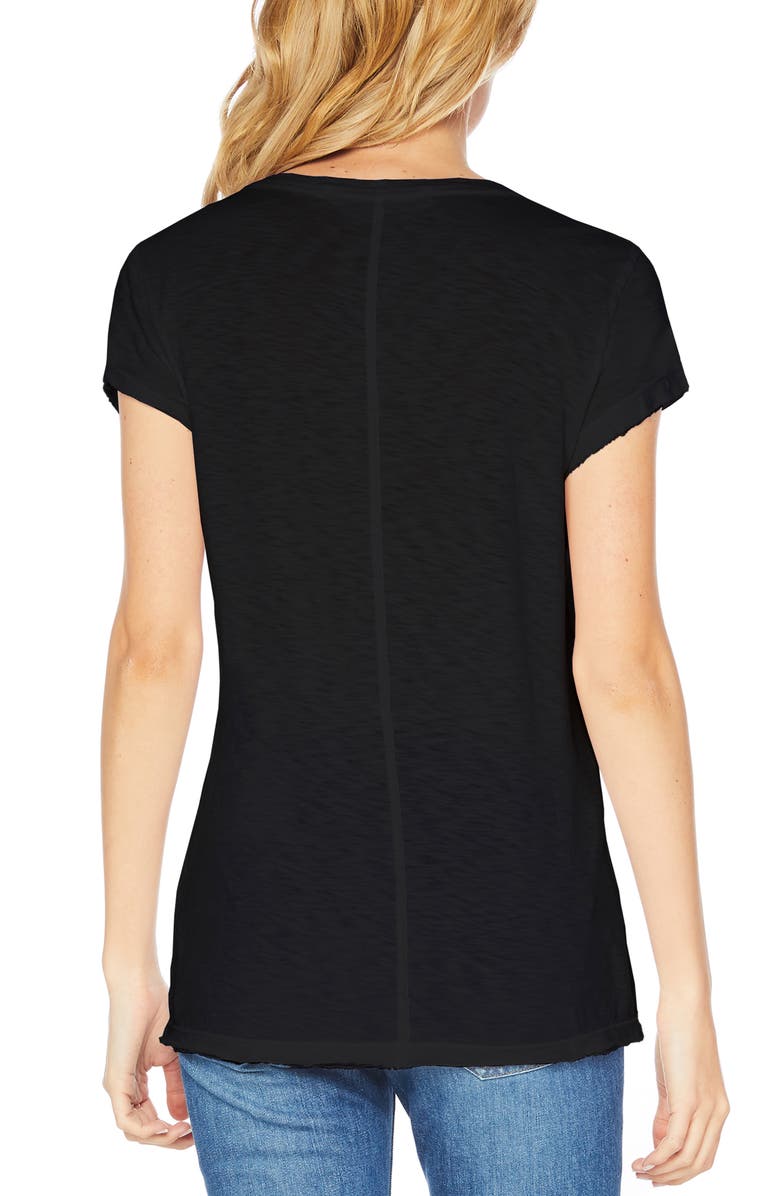 Michael Stars Slub Crewneck Tee, Alternate, color, Black