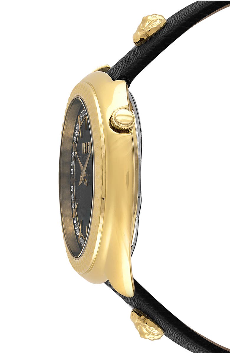 VERSUS Versace Tortona Leather Strap Watch, 38mm, Alternate, color, 
