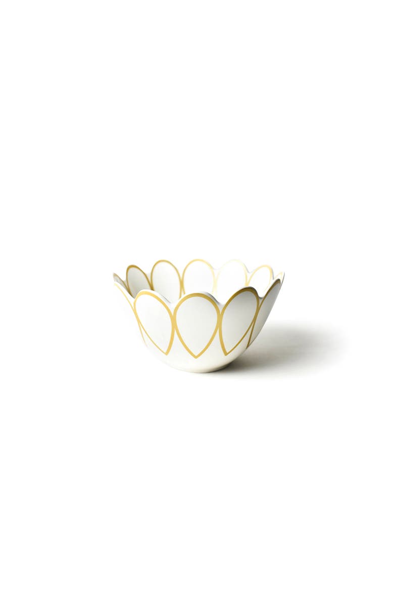 Deco Gold Scallop Serving Bowl, Main, color, Yellow