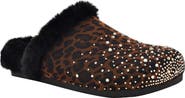 GUESS Gascona Rhinestone & Faux Fur Clog
