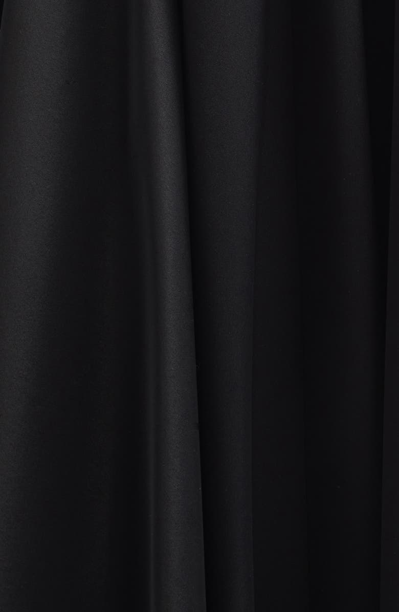 Collina Strada Diamond Satin & Lace Slipdress, Alternate, color, Black