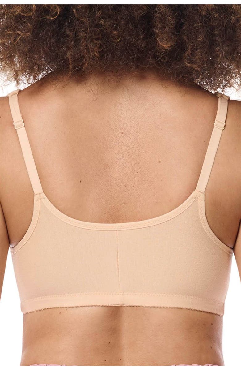 Amoena Fleur Wire-Free Front Closure Bra, Alternate, color, Sand