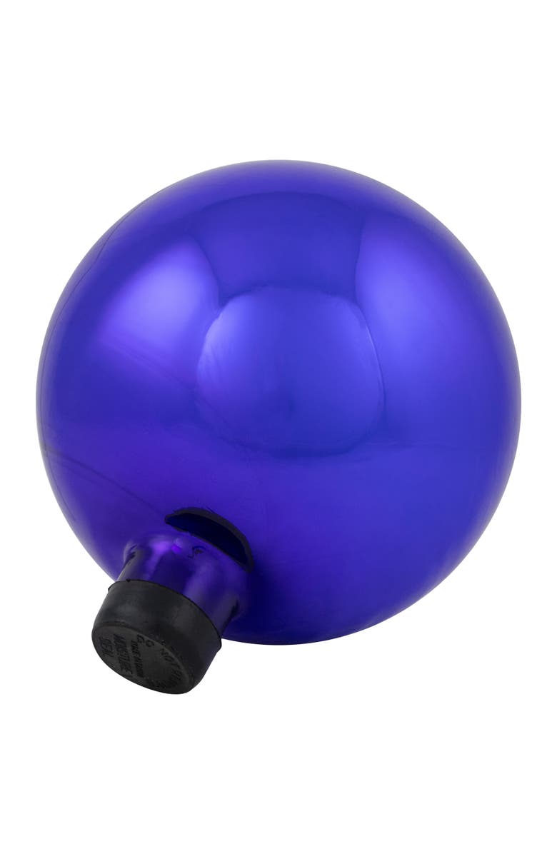 Northlight Mirrored Glass Outdoor Garden Gazing Ball - 10" - Blue, Alternate, color, Blue