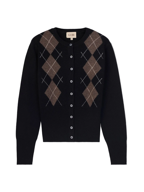 Cashmere Argyle Cardigan