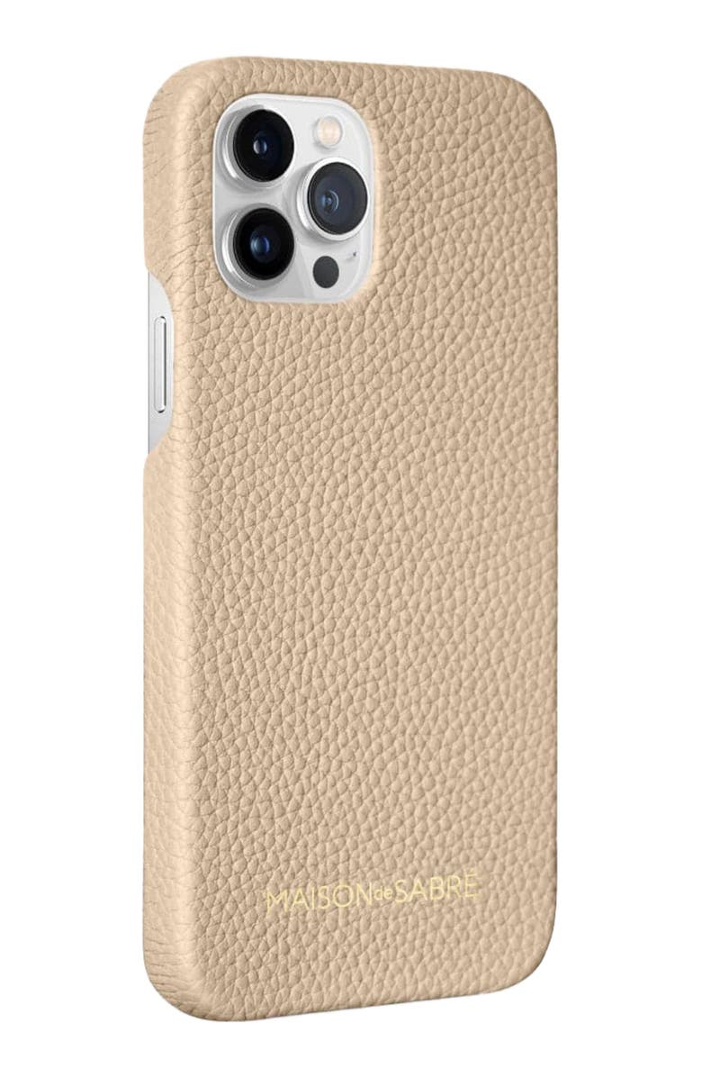 MAISON de SABRÉ Leather Phone Case, Alternate, color, Saharan Nude