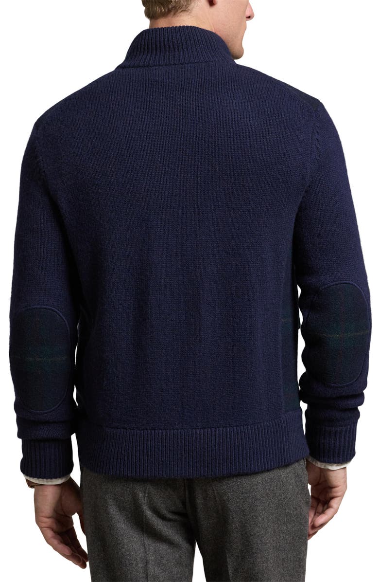 Polo Ralph Lauren Plaid Merino Wool Cardigan, Alternate, color,