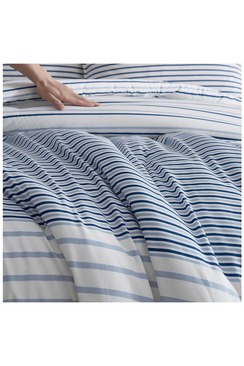 Cooper Stripe Cotton Comforter Set, Alternate, color, BLUE